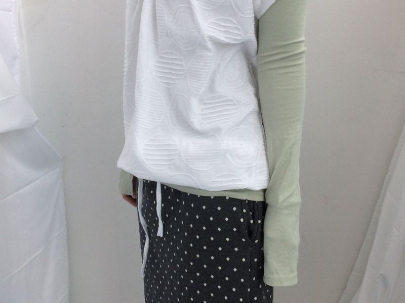 embossed shirring strap t
