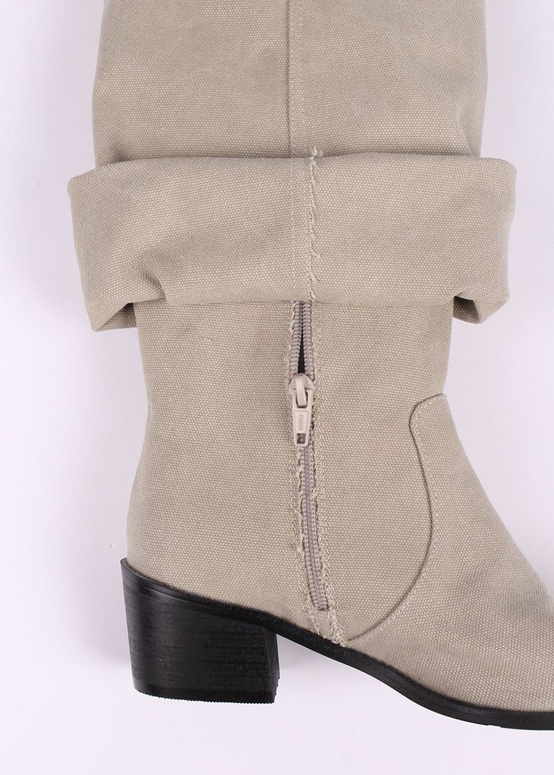 LINEN WESTERN BOOTS