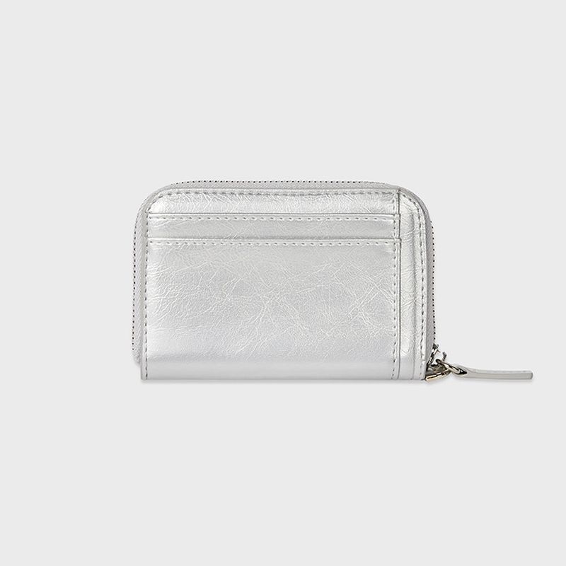 MINI ZIPPER WALLET (SILVER)