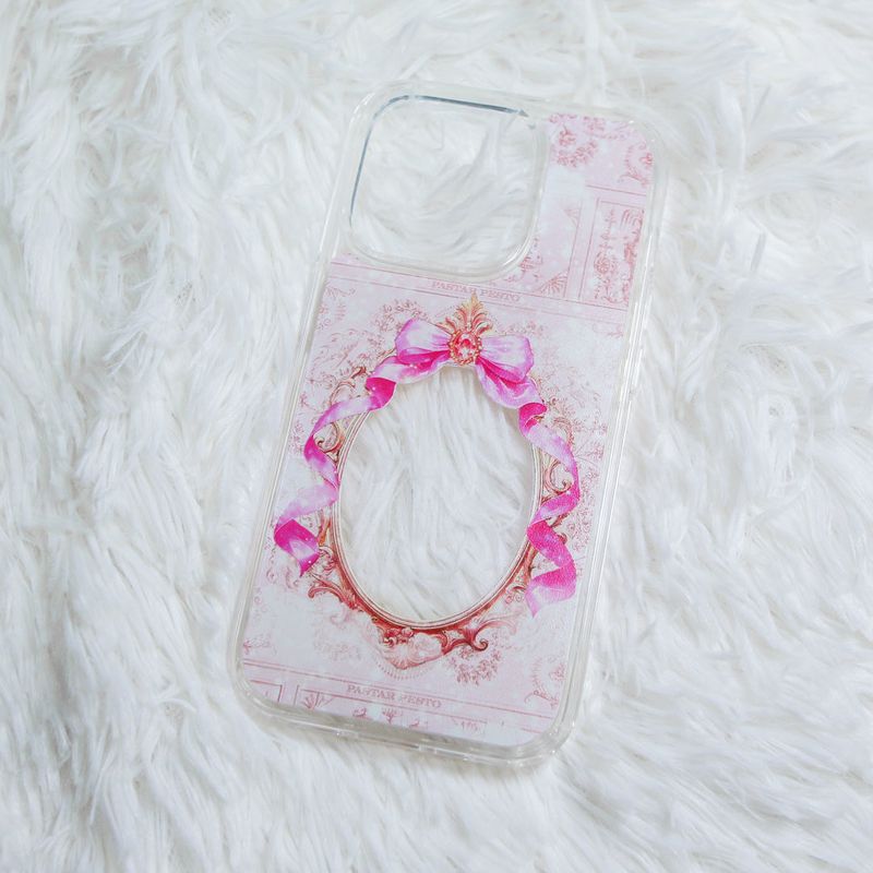 【MADE】Ribbon frame Jelly hard Phone case