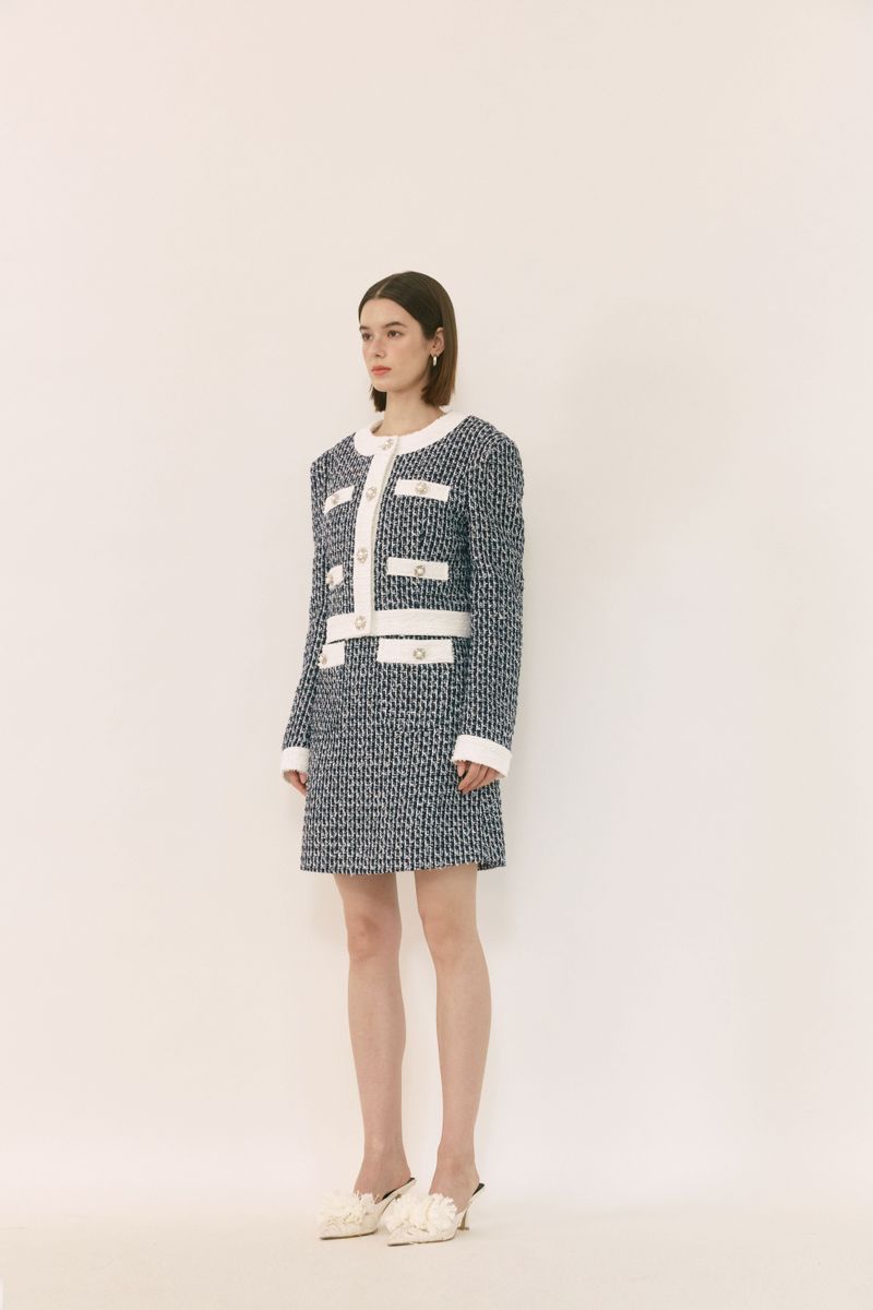 Colored tweed jacket