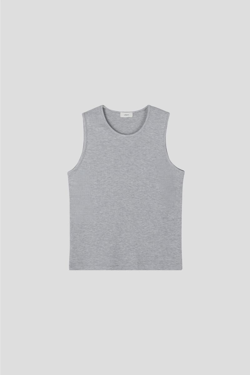 Waffle Crop Sleeveless Tee