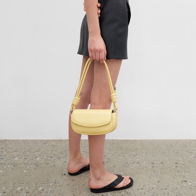 KNOTTED FLAP BAG_BUTTER