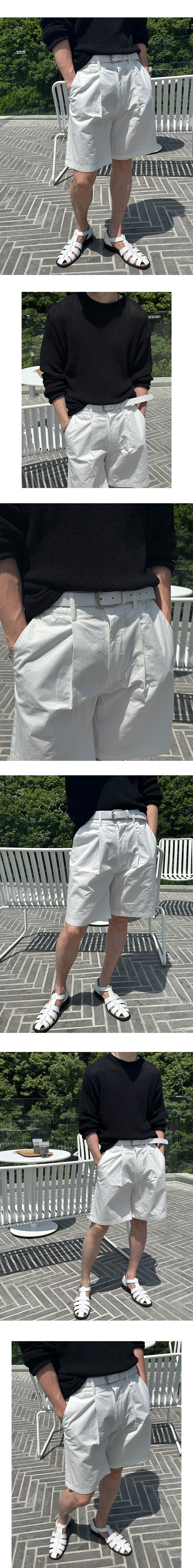 [S/S] Bio pin tuck bermuda pants(5color)