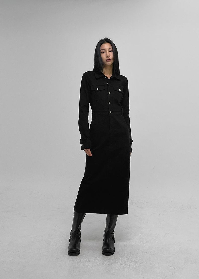 BLACKUP（ブラックアップ）の「[MADE] Musel Slim Button One Piece（Dresses）」