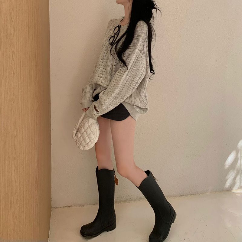[Bellide made] Caramel Loose Fit Long Round Knitwear
