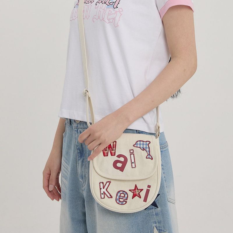 Logo Patchwork Cross Bag