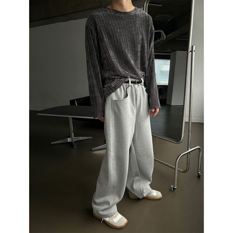 LAURANT（ロラン）の「 [Unisex] Belt wide sweat pants(2color)（Pants）」