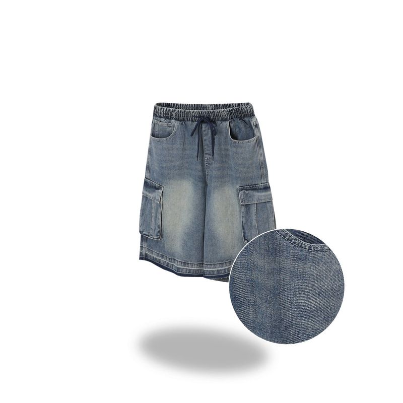 Shadow Denim Cargo Bermuda Shorts (2 Colors)