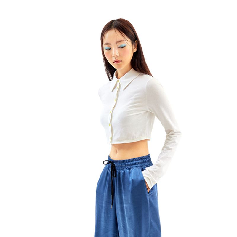 TUOMIO（トゥオミオ）の「スティッチポイントカラーシャツ / Stitch Point Collar Shirt [White]（Tops）」