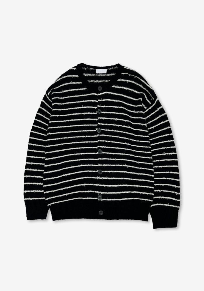 CU Crop Stripe Knit Cardigan