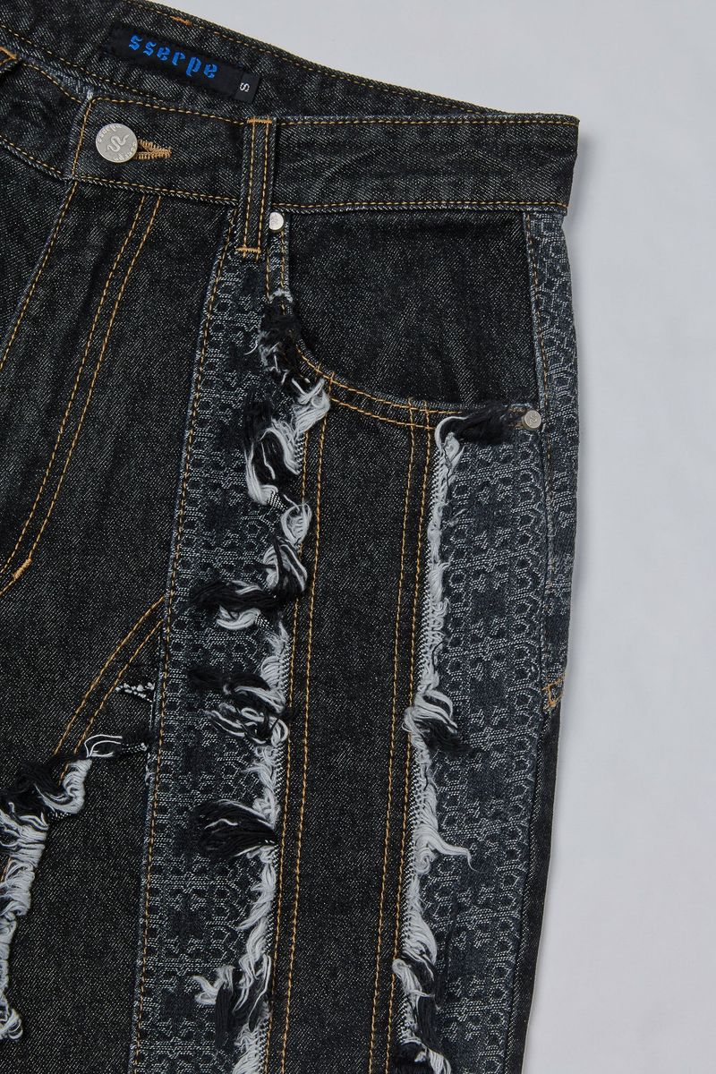 Wind Vagabond Denim Pants Black