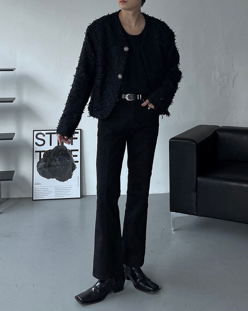EN twill slit bootcut pants (S ~ L)