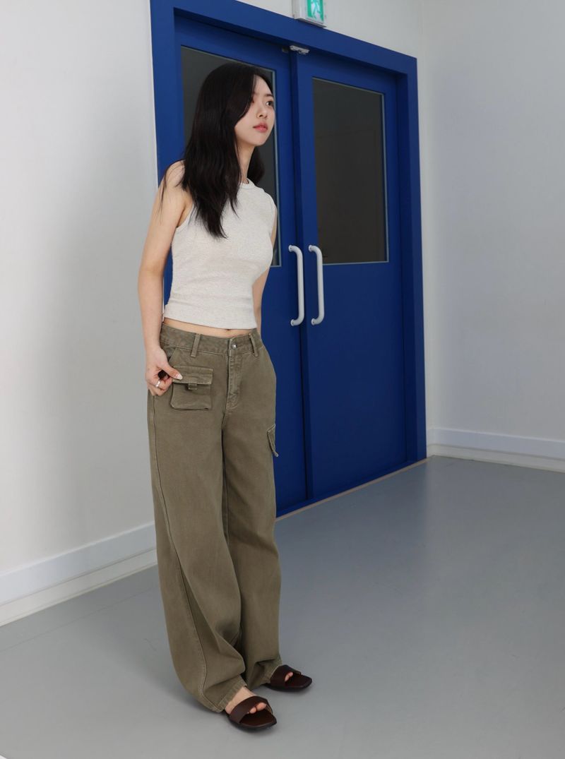 [3RD REORDER] SOFT OLIVE DYING FRONT POCKET DENIM code 26221