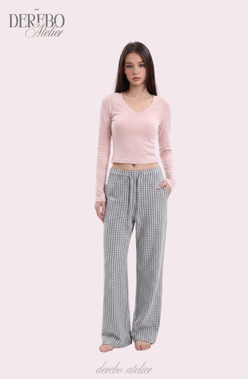 mood check cotton banding casual pants (REGULAR TYPE)