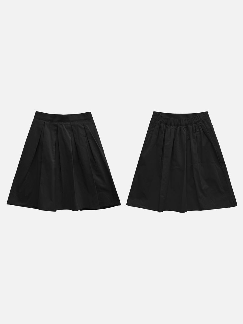Classic Pintuck Flare Skirt (1c)