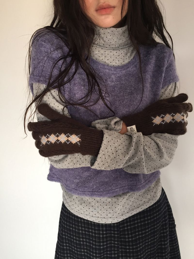 Lette Argyle Gloves (6 Colors)