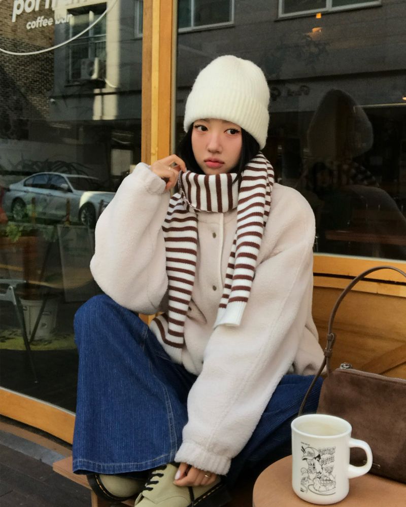 [ORIGINAL] Cable Wool Fleece Jumper