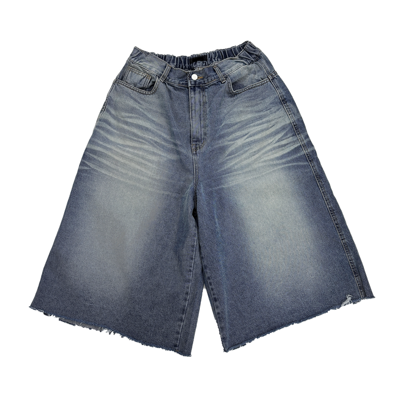 vertical embo half pants