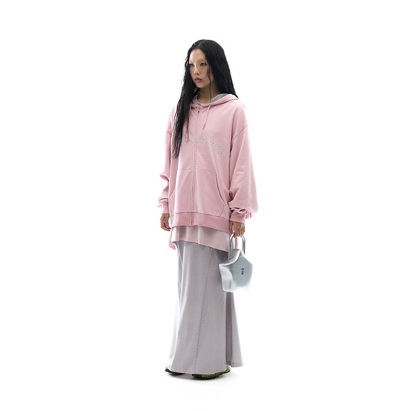 ojos（オホス）の「Hotfix Logo Hoodie Zip-up / Pink（Tops）」
