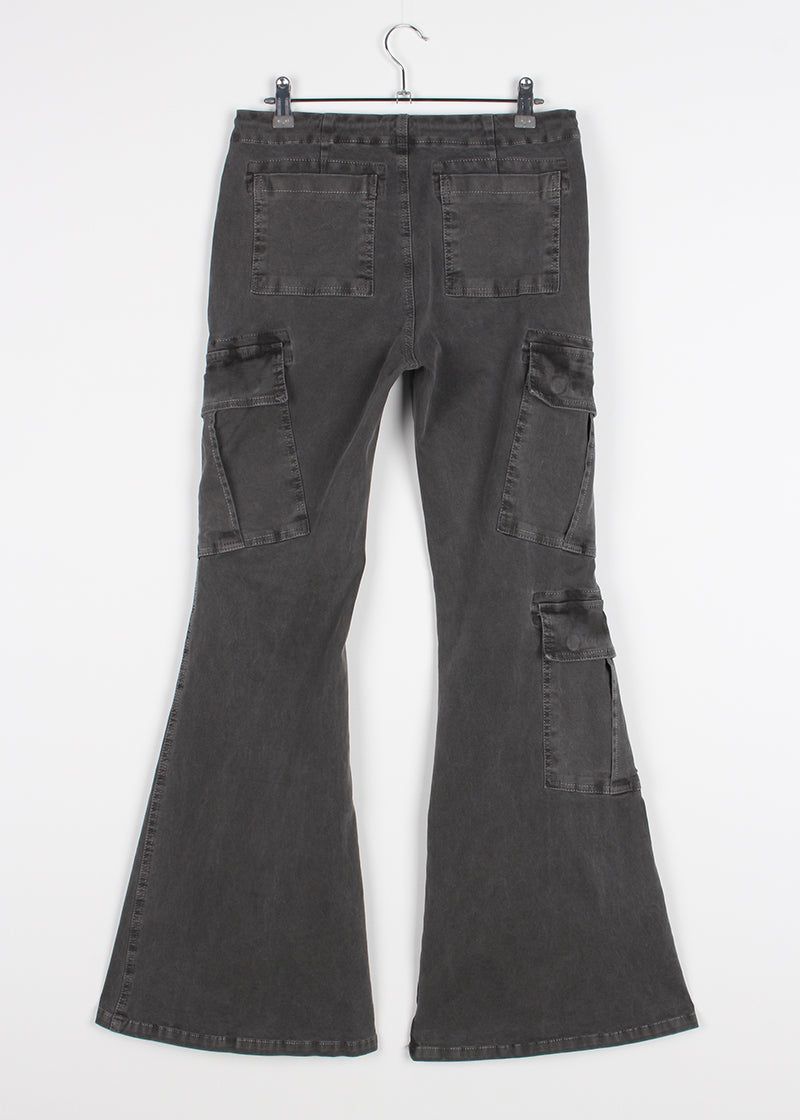 LOW GREY CARGO BOOTS CUT DENIM