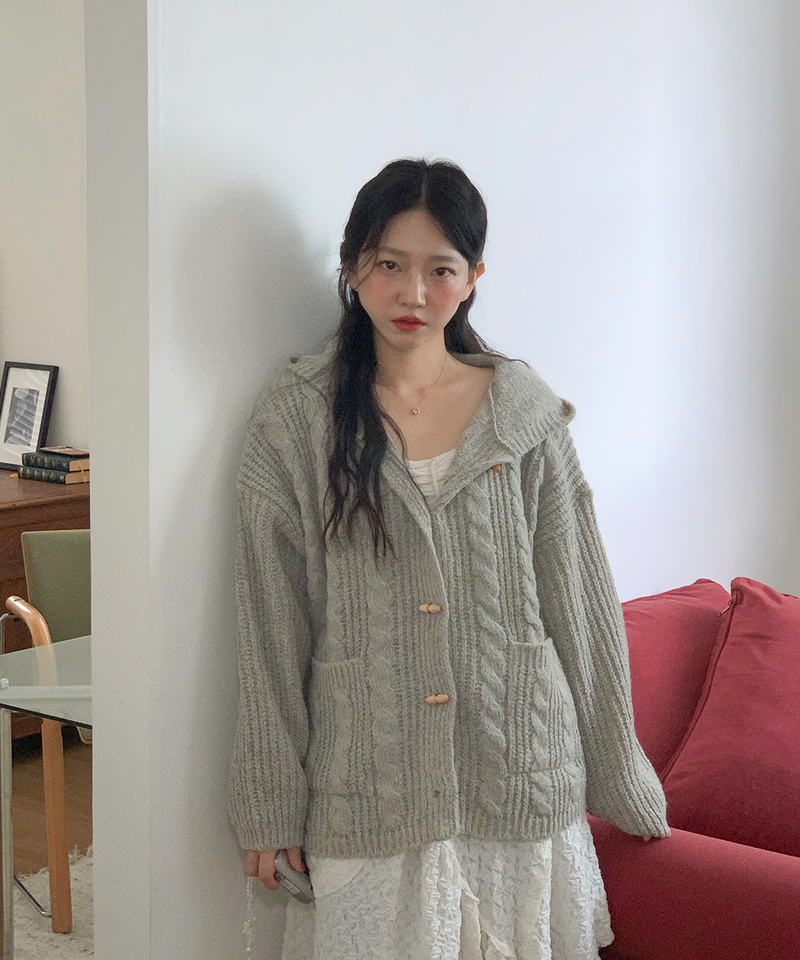 Tteokbokki hoodie cardigan