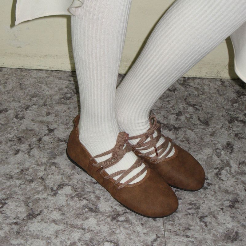 Blessed 0001. Lace-Up Flats - 3colors