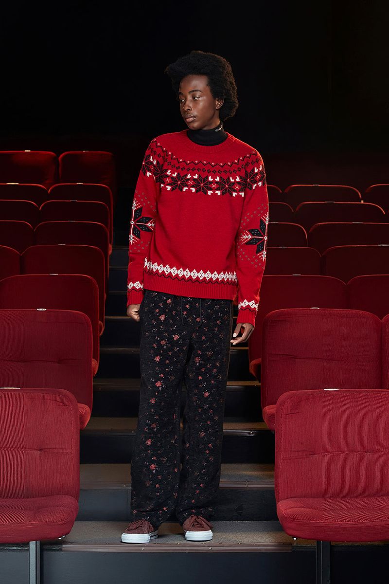 ARGYLE NORDIC KNIT / RED