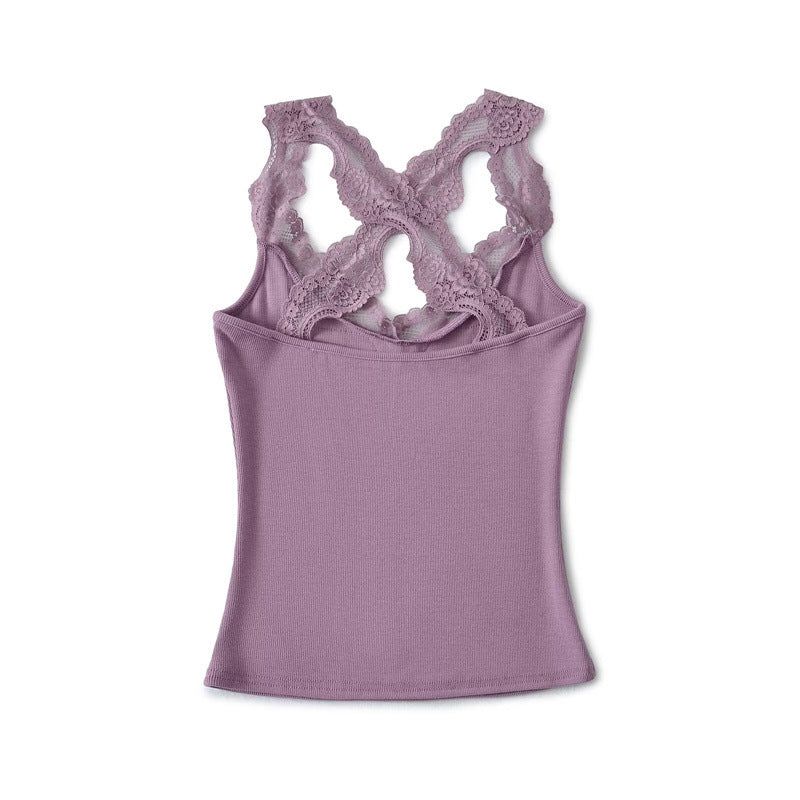 Alessa Lace Cross Camisole
