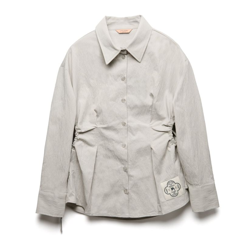 [LINE] Circle String Wrinkle Shirt (2colors)