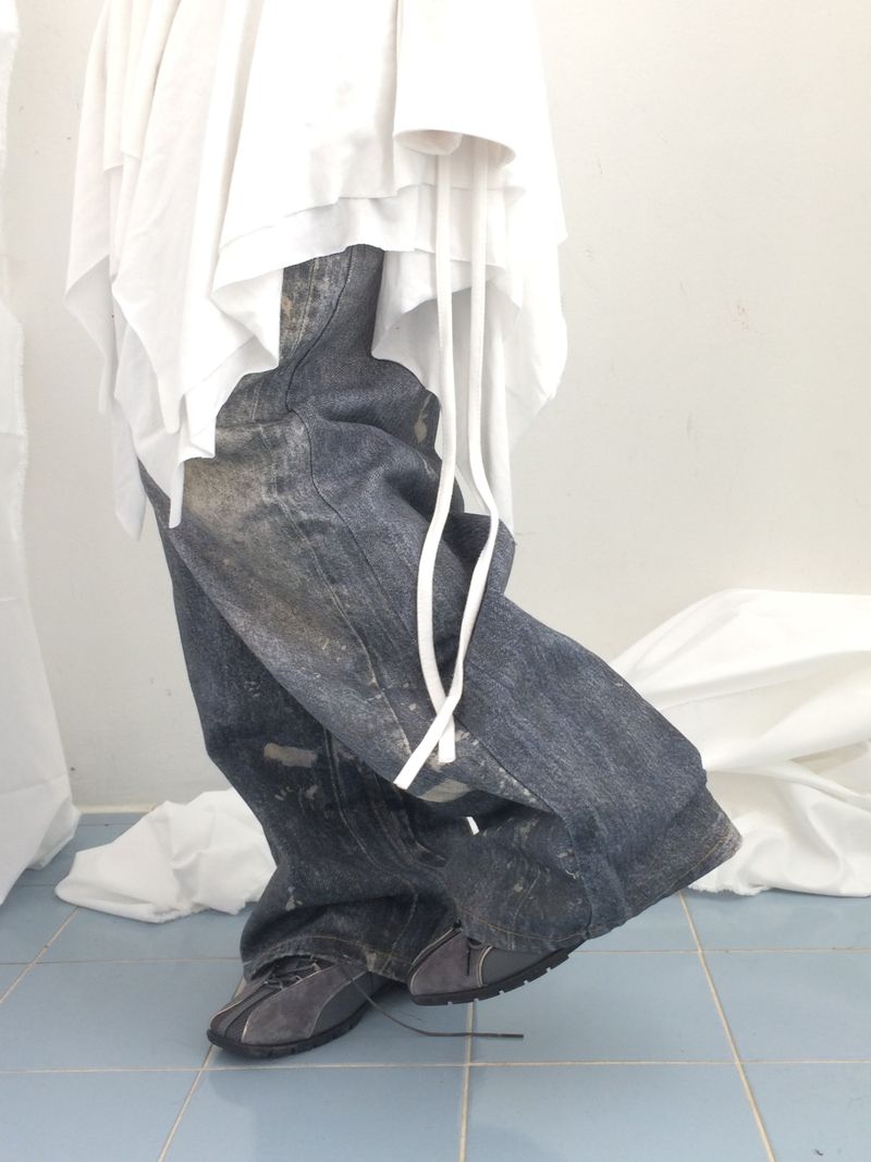 rough-washed vintage denim