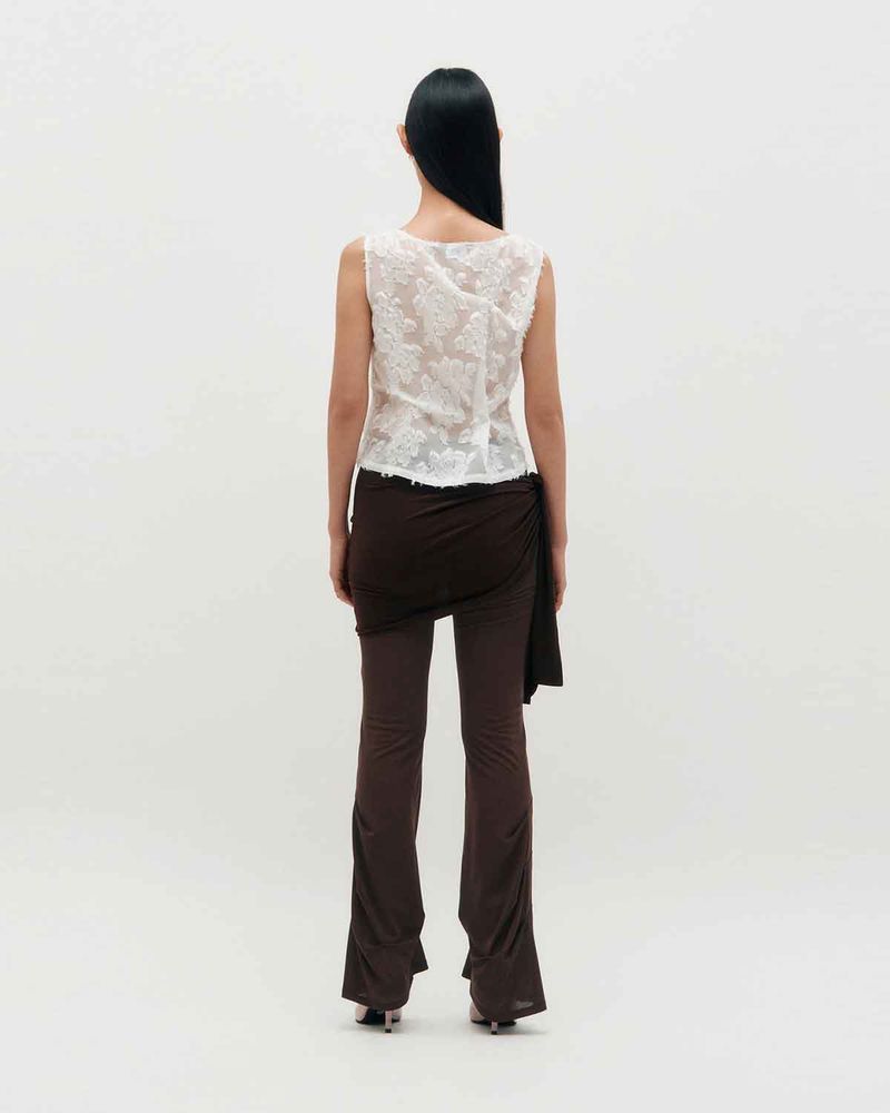 Layered Wrap Tie _ BROWN