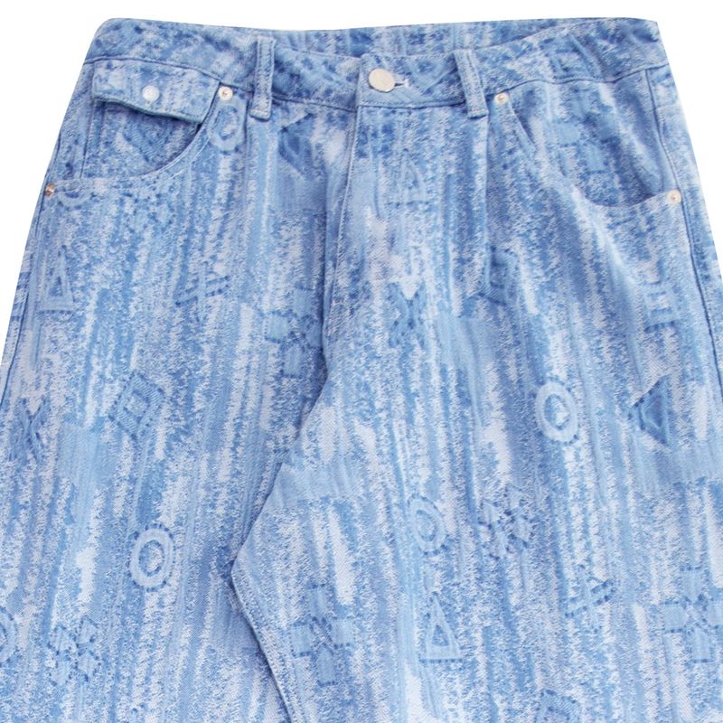 JACQUARD DENIM PANTS (UNISEX)_SYS4PT01SB
