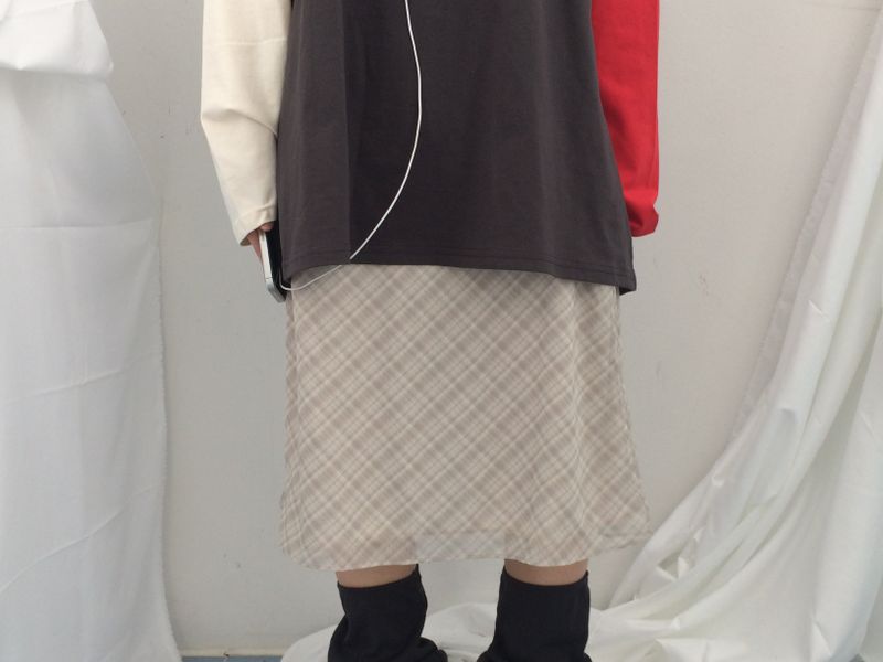 Shea Checkered A-skirt