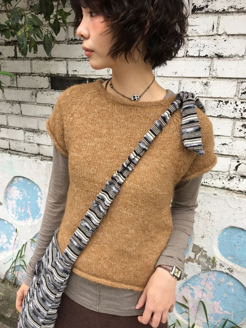 Yorin button half knit (3color)