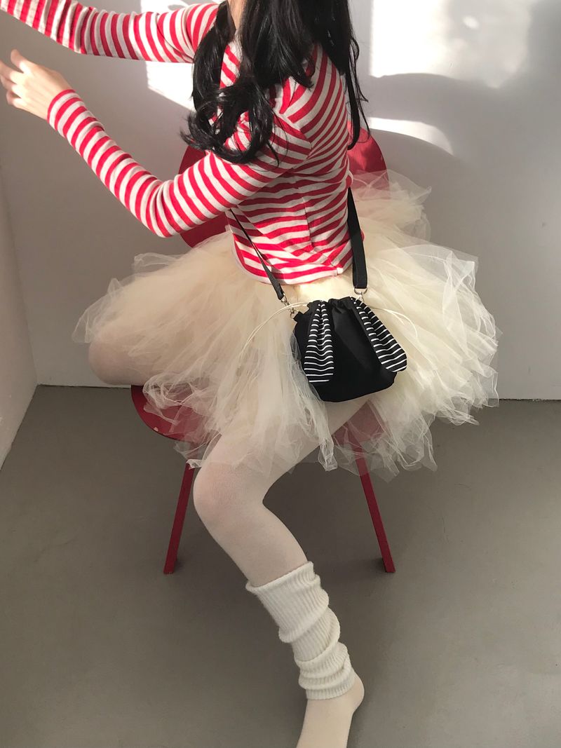 Bunny bag - Black stripes