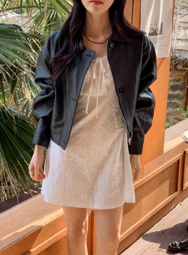 IF Spring Leather Jacket (3color)