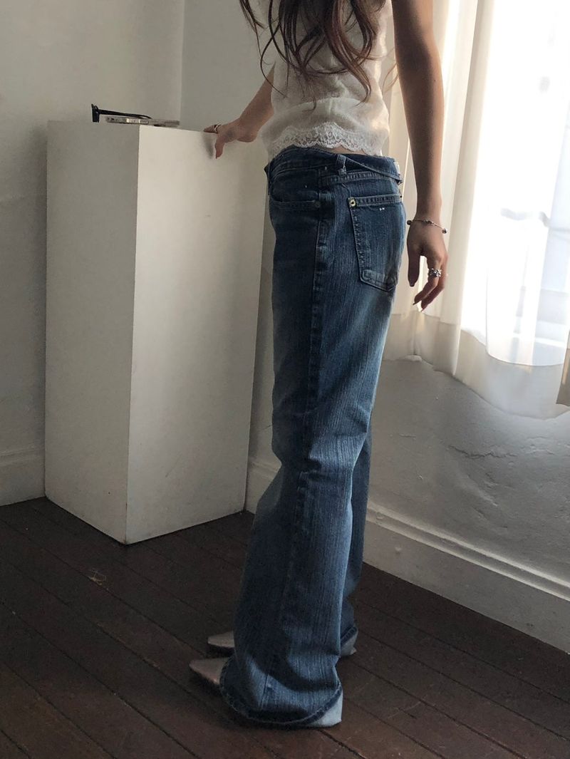Scratch low denim