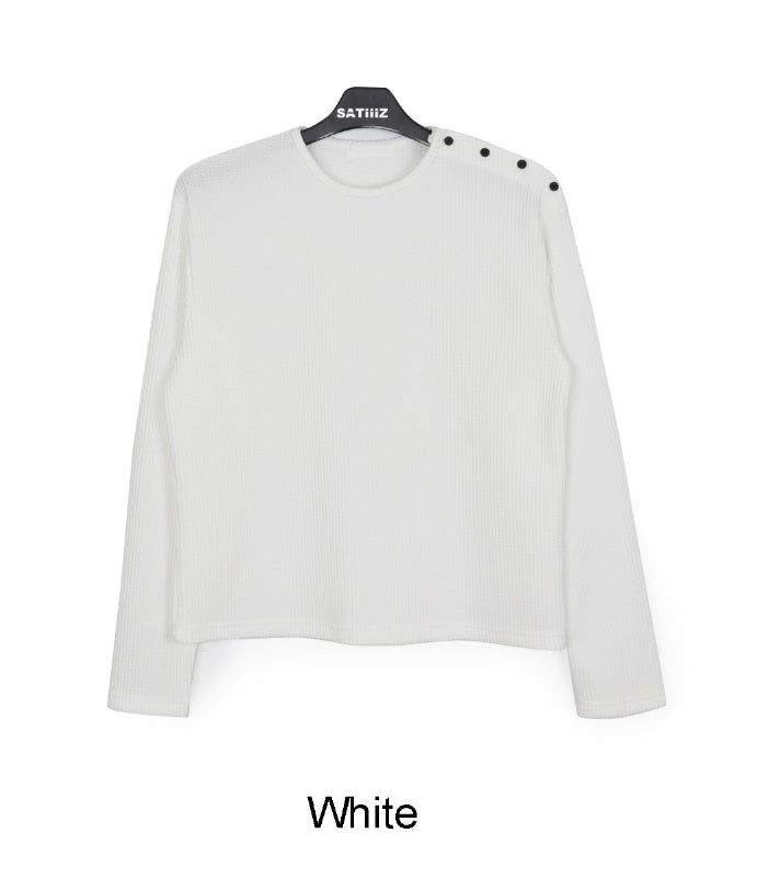 Kian Waffle Button Long Sleeve T-shirt