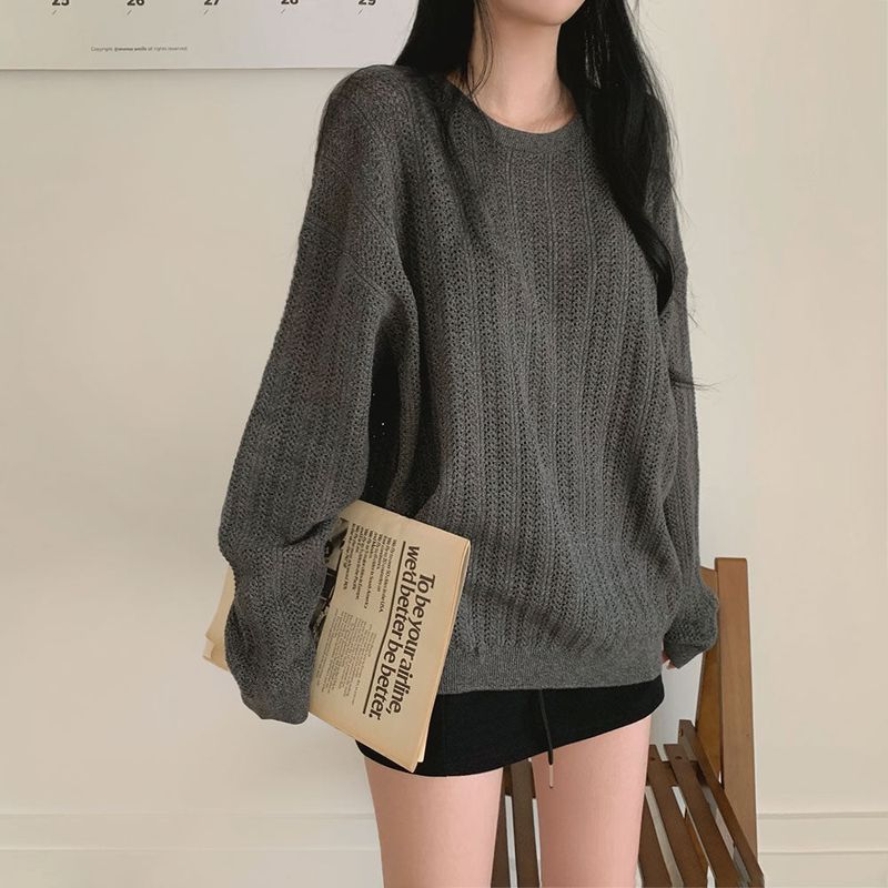 [Bellide made] Caramel Loose Fit Long Round Knitwear
