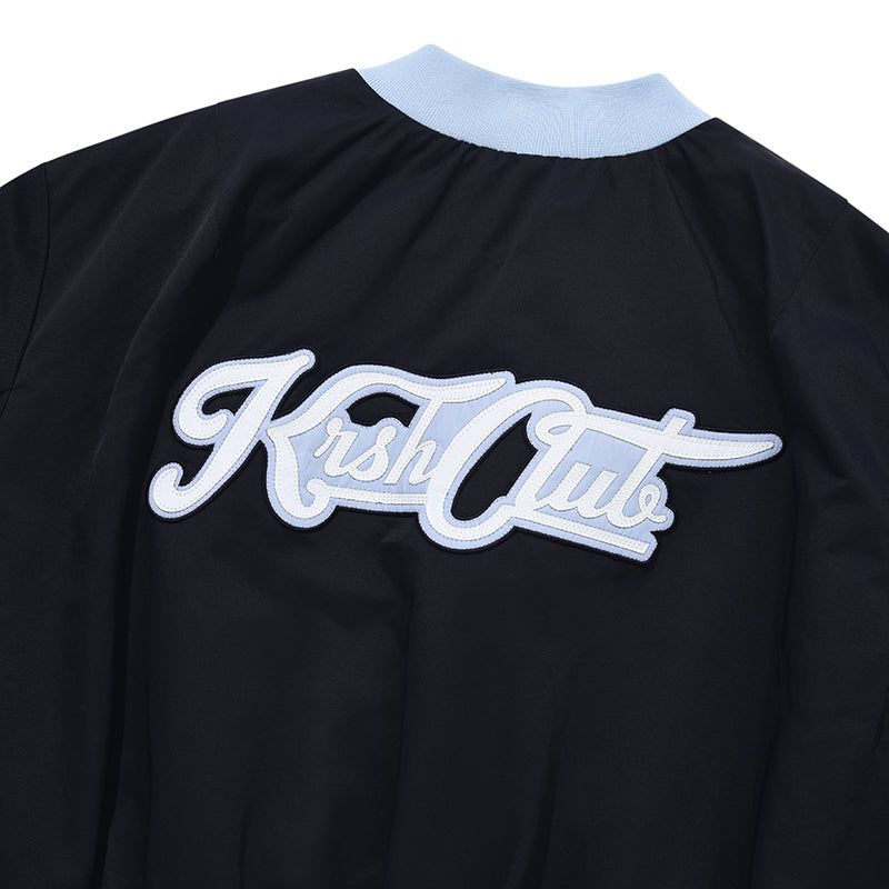 UNI LOGO WAPPEN CROP BLOUSON JACKET [NAVY]