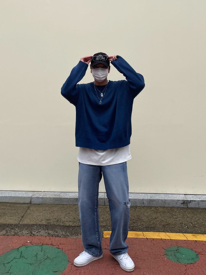 MOCA ROUND BUTTON KNIT(6COLOR)
