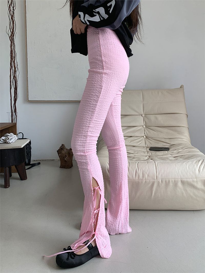 RIBBON BOOTCUT LEGGINGS (4COLOR)