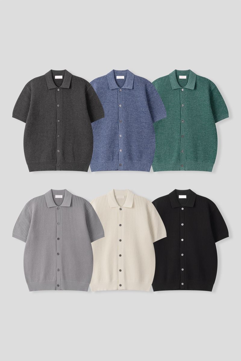 Cable scotch collar cardigan