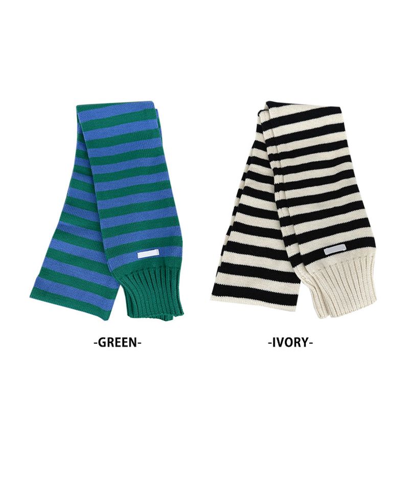 KNIT STRIPE MUFFLER (2C)