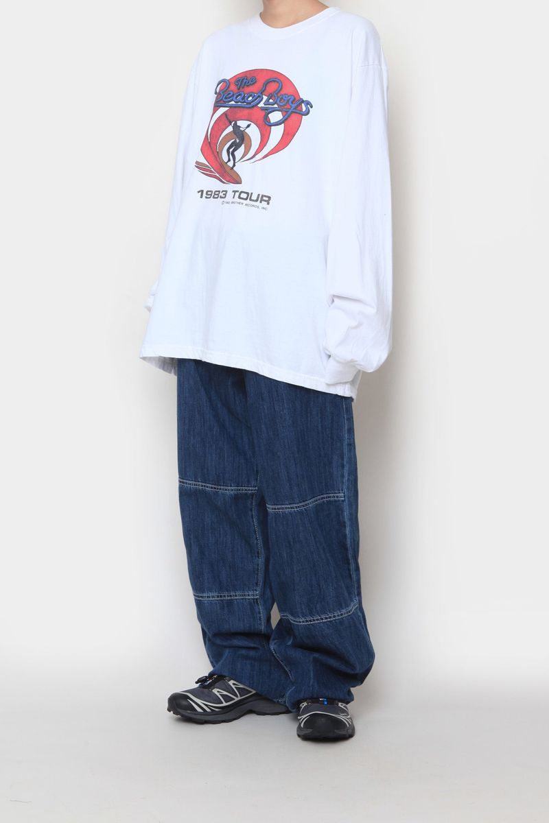 stitch work denim pants
