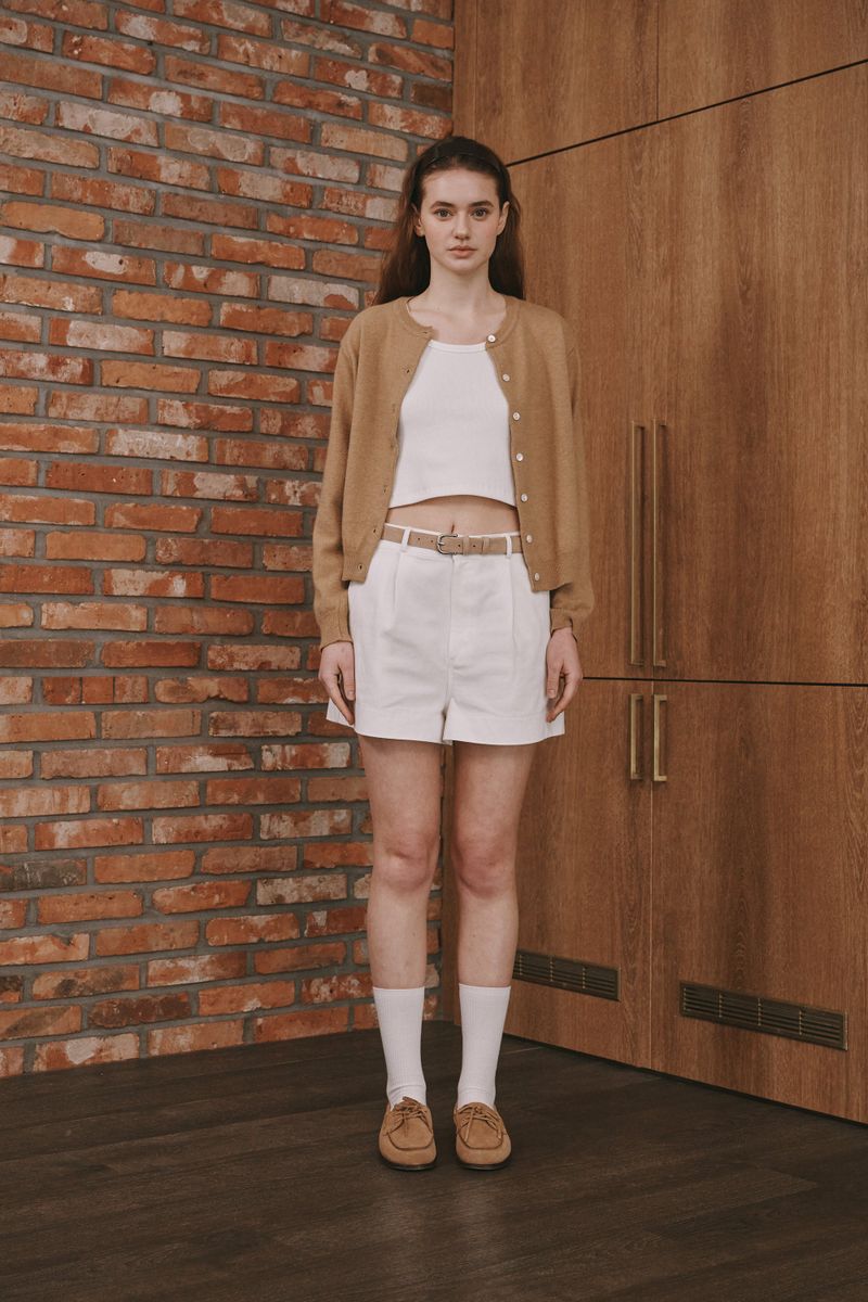 Camel round cardigan (Camel)