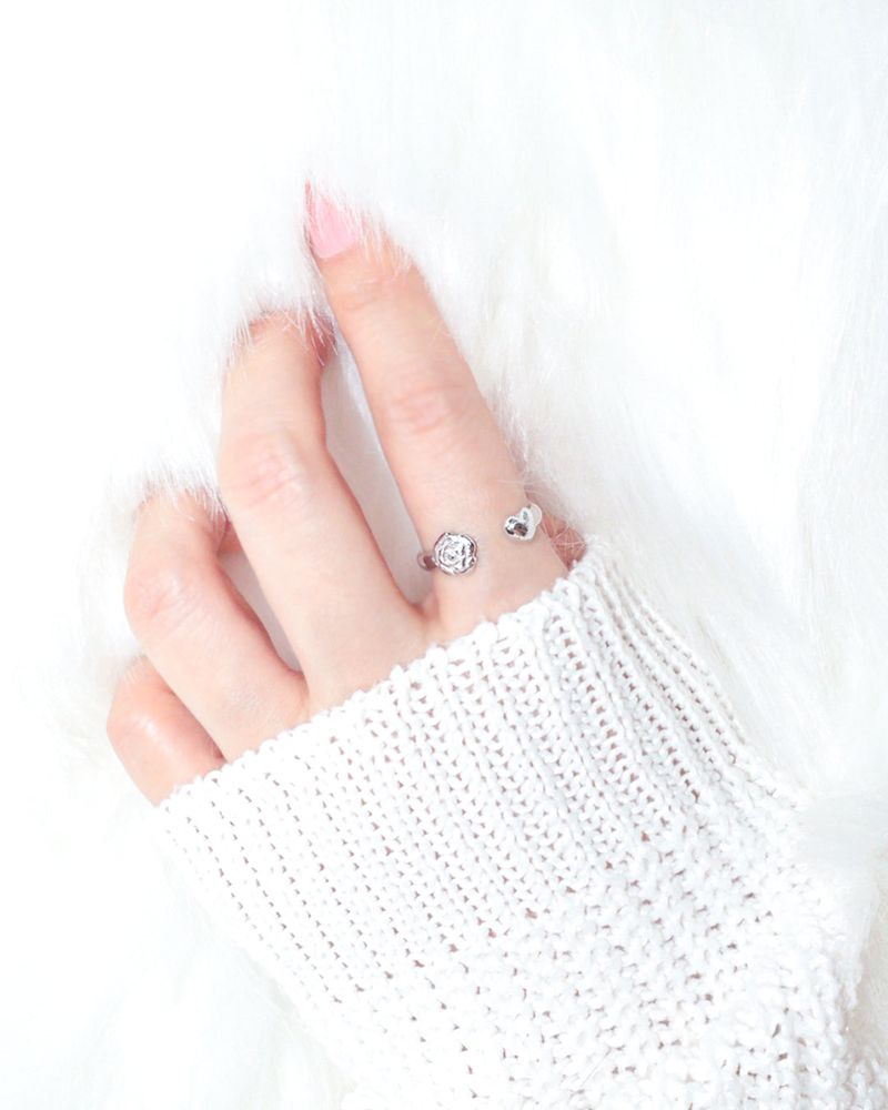 [MADE] lovely rose. rose heart open ring