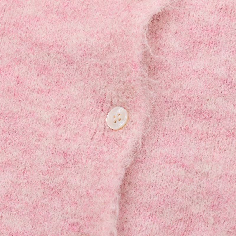 CLASSIC BUTTON CARDIGAN PINK