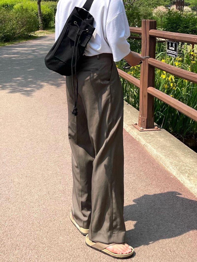  MINE MINMAL TWO TUCK WIDE SLACKS(3COLOR)
